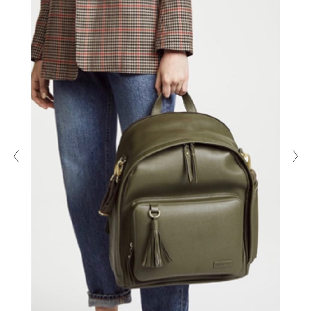 SKIP*HOP® Greenwich Simply Chic Backpack Diaper Bag in Olive